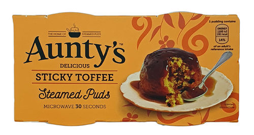 Aunty's Delicious Sticky Toffee Steamed Puddings 2 x 95g