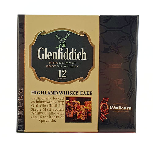 Walkers Glenfiddich Highland Whisky Christmas Cake, Weihnachtskuchen, 400g