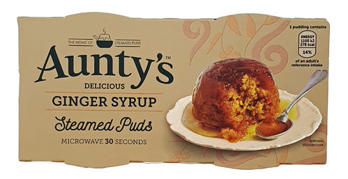 Aunty's Delicious Ginger Syrup Steamed Puddings, Gedämpfte Kuchen, 2 x 95g