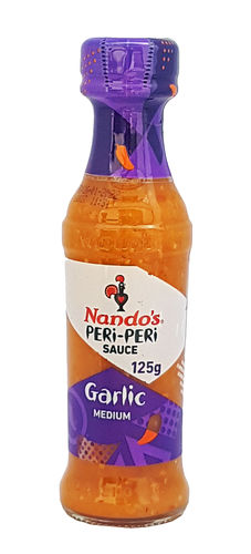 Nando's Garlic Peri Peri Sauce, Wurzsoße mit Knoblauch, 125g