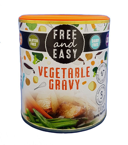 Free and Easy Gluten Free Vegetable Gravy Mix, Bratensaucemischung, 130g , Vegan