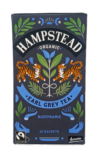 Hampstead Fairtrade Organic Biodynamic Earl Grey Black Tea 20 Sachets 40g