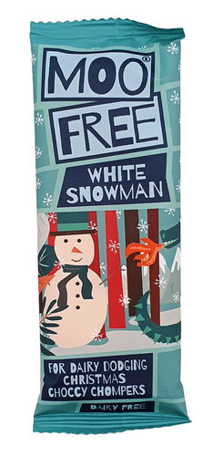 Moo Free White Snowman Vegan Bar 32g
