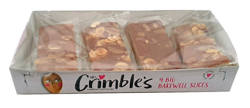 Mrs Crimble's 4 Big Bakewell Slices 200g, Gluten Free