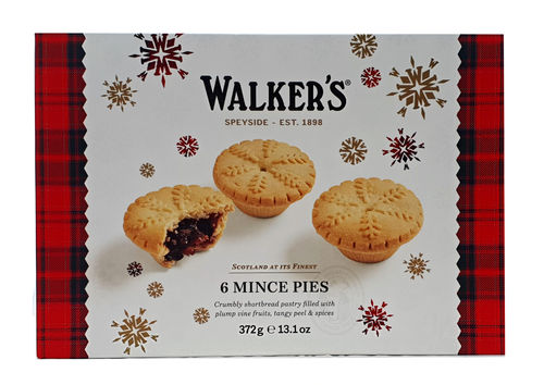 Walkers Crumbly and Fruity Mince Pies 6pk, 372g