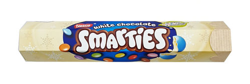 Nestle Smarties White Chocolate Tube, Weiße Schokolade, 120g