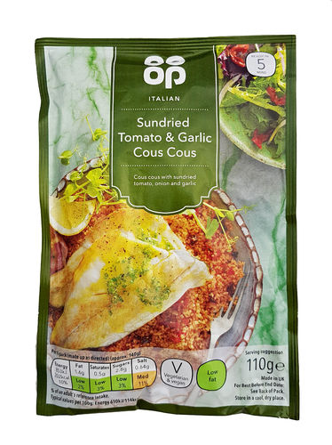 Co-op Italian Sundried Tomato Garlic Cous Cous 110g