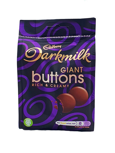Cadbury Darkmilk Giant Buttons Chocolate Bag 105g