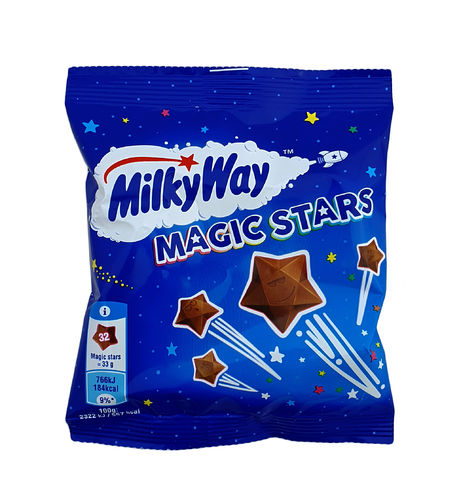 Milky Way Magic Stars Chocolate Bag, Milchschokoladensternchen, 33g
