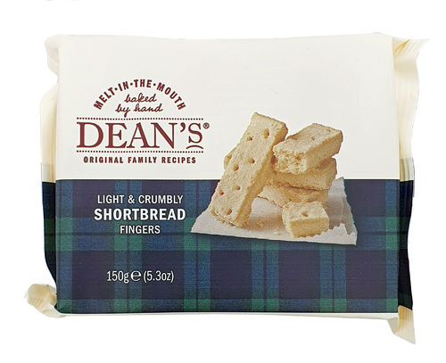 Dean's All Butter Shortbread Fingers 150g | Cello Pack