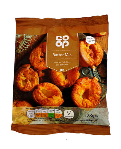 Co-op Batter Mix for Pancakes, Yorkshire Puddings. 128g