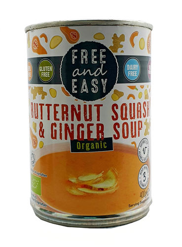 Free & Easy - Organic Butternut Squash & Ginger Soup - 400g